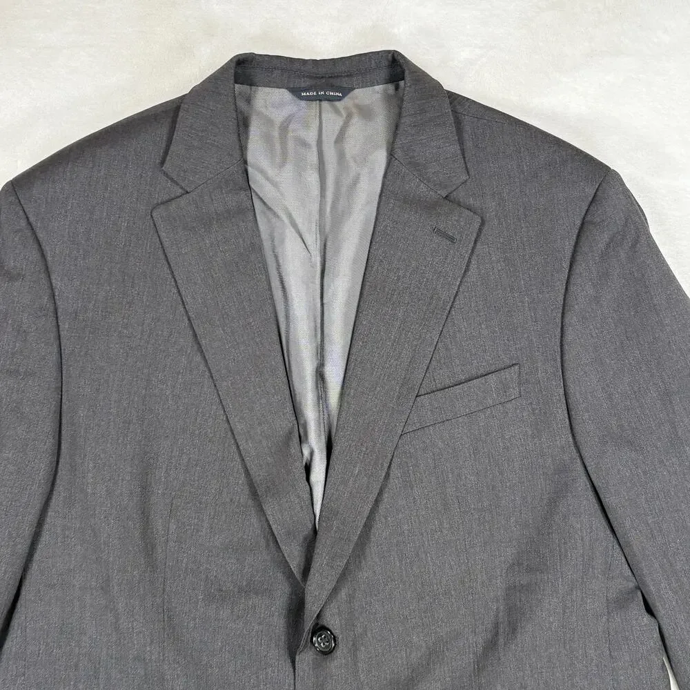 Banana Republic Modern Fit Blazer Mens 44R Gray Cerruti Wool Blend Sport Coat